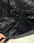 Black Crushed Velvet Fabric