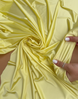 Butter Yellow Shiny Milliskin Nylon Spandex Fabric 4-Way Stretch