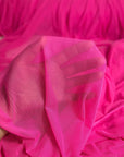 4 Way Stretch Hot Pink Power Mesh, Nylon Spandex, Bridal Power Mesh By Yard, Neon Pink Soft Sheer Fabric High Quality Affordable Price - from Gala Textile