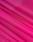 4 Way Stretch Hot Pink Power Mesh, Nylon Spandex, Bridal Power Mesh By Yard, Neon Pink Soft Sheer Fabric High Quality Affordable Price - from Gala Textile