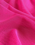 4 Way Stretch Hot Pink Power Mesh, Nylon Spandex, Bridal Power Mesh By Yard, Neon Pink Soft Sheer Fabric High Quality Affordable Price - from Gala Textile