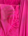 4 Way Stretch Hot Pink Power Mesh, Nylon Spandex, Bridal Power Mesh By Yard, Neon Pink Soft Sheer Fabric High Quality Affordable Price - from Gala Textile