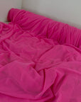 4 Way Stretch Hot Pink Power Mesh, Nylon Spandex, Bridal Power Mesh By Yard, Neon Pink Soft Sheer Fabric High Quality Affordable Price - from Gala Textile
