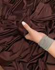 Brown Shiny Milliskin Nylon Spandex Fabric | 4-Way Stretch | By the Yard