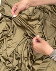 Olive Shiny Milliskin Nylon Spandex Fabric | 4-Way Stretch | By the Yard