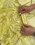 Butter Yellow Shiny Milliskin Nylon Spandex Fabric 4-Way Stretch
