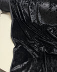Black Crushed Velvet Fabric