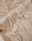 Cream Shiny Milliskin Nylon Spandex Fabric | 4-Way Stretch | By the Yard