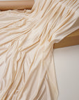 Cream Shiny Milliskin Nylon Spandex Fabric | 4-Way Stretch | By the Yard