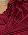 Burgundy Shiny Milliskin Nylon Spandex Fabric | 4-Way Stretch | By the Yard