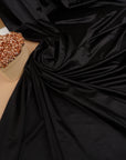 Black Shiny Milliskin Nylon Spandex Fabric | 4-Way Stretch | By the Yard