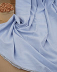 Baby Blue Washed Linen Rayon Fabric