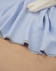 Baby Blue Washed Linen Rayon Fabric