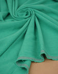 Kelly Green Washed Linen Rayon Fabric