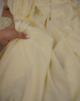 Butter Yellow Washed Linen Rayon Fabric