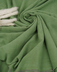 Moss Green Washed Linen Rayon Fabric