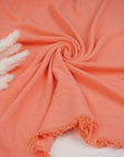 Coral Washed Linen Rayon Fabric