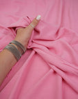 Rosebloom Pink Washed Linen Rayon Fabric