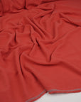 Rubby Red Washed Linen Rayon Fabric