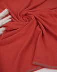 Rubby Red Washed Linen Rayon Fabric