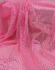 Pink 3mm Confetti Dot Sequin Fabric | Metallic Mesh Sparkle | By the Yard