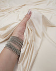 Ivory Shiny Milliskin Nylon Spandex Fabric | 4-Way Stretch | By the Yard