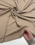 Khaki Washed Linen Rayon Fabric