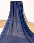 BEST PRICE Navy Blue Chiffon Fabric, Sold By Yard See Through Fabric, Navy Sheer Chiffon 60” Wide, Silky Chiffon Drape, Apparel Fabric DIY - from Gala Textile