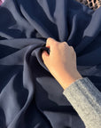 BEST PRICE Navy Blue Chiffon Fabric, Sold By Yard See Through Fabric, Navy Sheer Chiffon 60” Wide, Silky Chiffon Drape, Apparel Fabric DIY - from Gala Textile