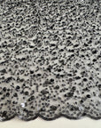 Black Beaded Lace Fabric by Yard, Luxury Shimmer Mesh with Pearls & Sequins for Bridal Gowns, Wedding Dresses, Veils, Event Decor, Crafts - from Gala Textile