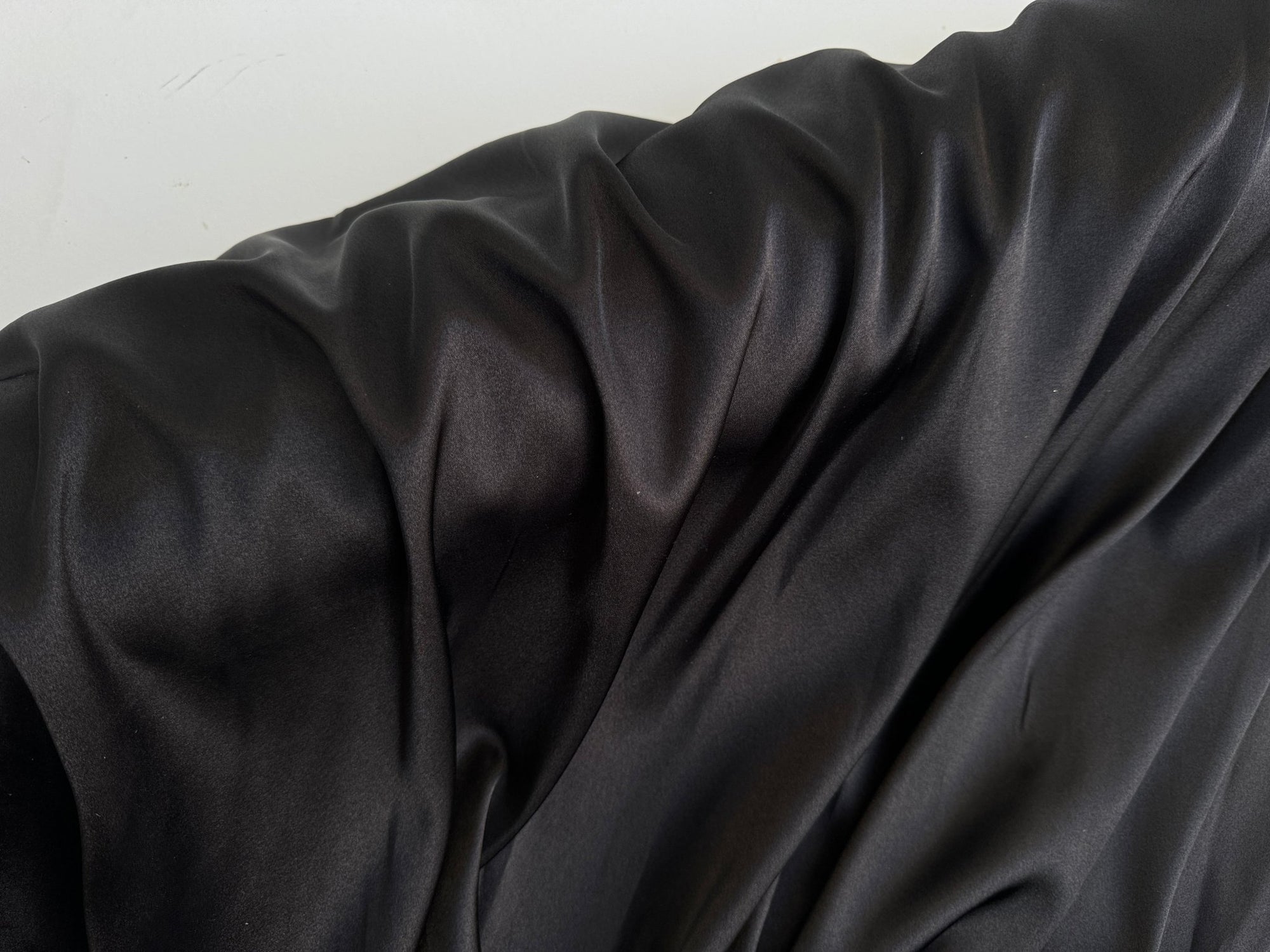 Black Satin Fabric by the Yard, Silky Smooth Material for Gowns, Drapes, Sewing & Crafts - Crafts from Gala Textile