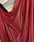Burgundy Lurex Fabric by Yard, Reflective to Fuchsia Sparkle Fabric, Glittery Red Material for Gowns & Wedding Dress. Event Decor, Backdrops - from Gala Textile
