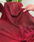 Burgundy Lurex Fabric by Yard, Reflective to Fuchsia Sparkle Fabric, Glittery Red Material for Gowns & Wedding Dress. Event Decor, Backdrops - from Gala Textile