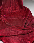 Burgundy Lurex Fabric by Yard, Reflective to Fuchsia Sparkle Fabric, Glittery Red Material for Gowns & Wedding Dress. Event Decor, Backdrops - from Gala Textile