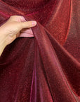 Burgundy Lurex Fabric by Yard, Reflective to Fuchsia Sparkle Fabric, Glittery Red Material for Gowns & Wedding Dress. Event Decor, Backdrops - from Gala Textile