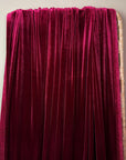 Burgundy Stretch Velvet Fabric, Spandex Soft Velvet Fabric - Solid, for Pillows, Scrunchies, Drapes, Dresses, Decorations Premium Quality - from Gala Textile