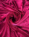Burgundy Stretch Velvet Fabric, Spandex Soft Velvet Fabric - Solid, for Pillows, Scrunchies, Drapes, Dresses, Decorations Premium Quality - from Gala Textile