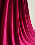 Burgundy Stretch Velvet Fabric, Spandex Soft Velvet Fabric - Solid, for Pillows, Scrunchies, Drapes, Dresses, Decorations Premium Quality - from Gala Textile