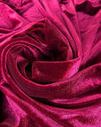 Burgundy Stretch Velvet Fabric, Spandex Soft Velvet Fabric - Solid, for Pillows, Scrunchies, Drapes, Dresses, Decorations Premium Quality - from Gala Textile