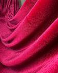 Burgundy Stretch Velvet Fabric, Spandex Soft Velvet Fabric - Solid, for Pillows, Scrunchies, Drapes, Dresses, Decorations Premium Quality - from Gala Textile