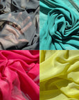Chiffon Fabric by the Yard, Chiffon Fabric for Wedding, Versatile Sheer Chiffon, High Multi Chiffon for Backdrops, Curtains, Apparel - from Gala Textile