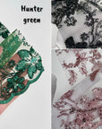 Floral Embroidered Lace Corded Fabric With Sequins Fabric by the yard Non Stretch Shiny Floral Fabric with Sequins On Lace for Apparel Gowns - from Gala Textile