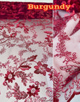 Floral Embroidered Lace Corded Fabric With Sequins Fabric by the yard Non Stretch Shiny Floral Fabric with Sequins On Lace for Apparel Gowns - from Gala Textile