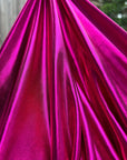 Fuchsia Spandex Lame Foil Fabric Stretch Pink Metallic Material, All Over Foil on Stretch Knit, for Dance Wear, Costumes, Dresses, Leggings - from Gala Textile