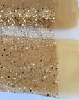 Gold Beaded Lace Fabric by Yard, Embroidered with Pearls & Sequins Mesh Sequin on Sheer Mesh Bridal Dresses, Gowns, Veils, Table Decor - from Gala Textile