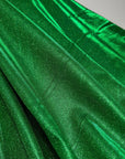 Green Shimmer Lurex Knit Fabric by Yard, Green Luxury Stretch Sparkle Spandex Glitter for Gowns, Backdrops, 2 Way Stretch Christmas Crafts - from Gala Textile