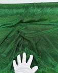 Hunter Green Metallic Foam Lurex Fabric by Yard Green Stretch Shimmer Fabric Sparkle Glitter Material for Gowns, Backdrops, Event Decoration - from Gala Textile