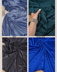 Gray Shiny Milliskin Nylon Spandex Fabric