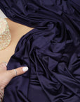 Navy Shiny Milliskin Nylon Spandex Fabric - Image 4