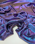 Purple Galaxy Foil Multi Shimmer Metallic Fabric by Yard Reflective Shiny Hologram Iridescent Material for Kimonos Kids Dress Crafts 115GSM